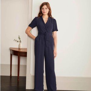 NWT Boden Navy Ottoline Wrap Jumpsuit